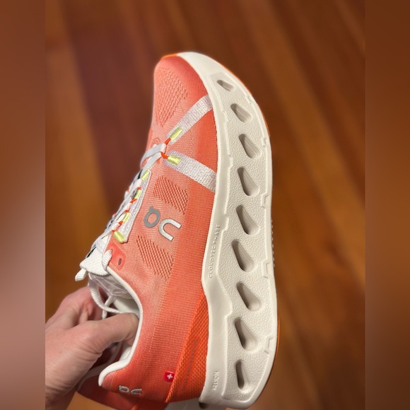 On Cloudeclipse Women’s Running Sneakers Orange Flame Ivory 8.5 NIB - Picture 5 of 7